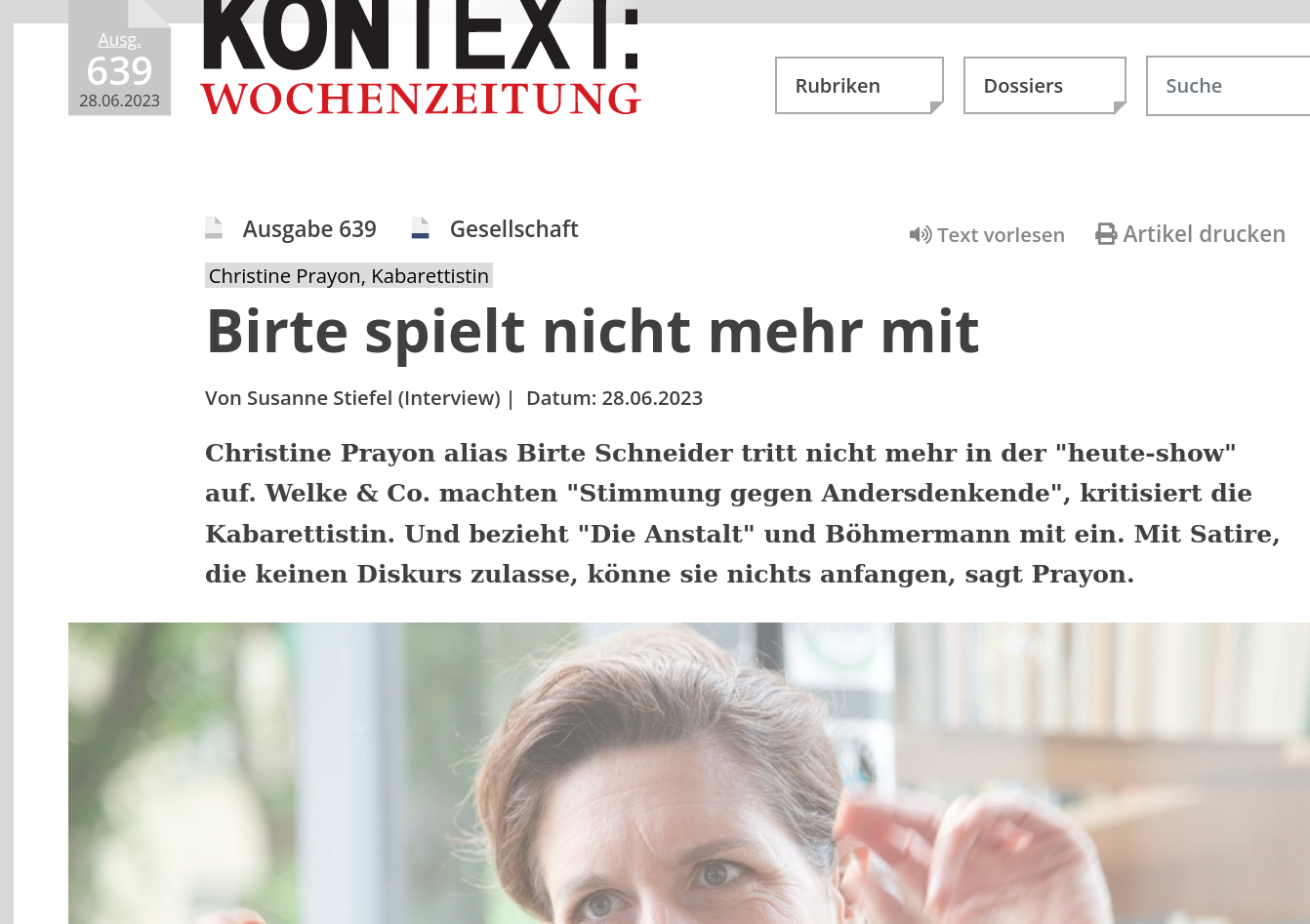 screenshot kontextwochenzeitung.de